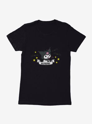 Kuromi Halloween Stars and Bats Womens T-Shirt