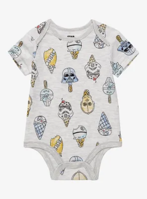 Star Wars Characters Ice Cream Allover Print Infant One-Piece - BoxLunch Exclusive