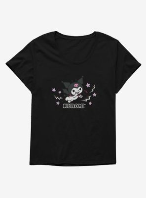 Kuromi Halloween Flying Womens T-Shirt Plus