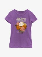 Disney Alice Wonderland Flower Bouquet Youth Girls T-Shirt