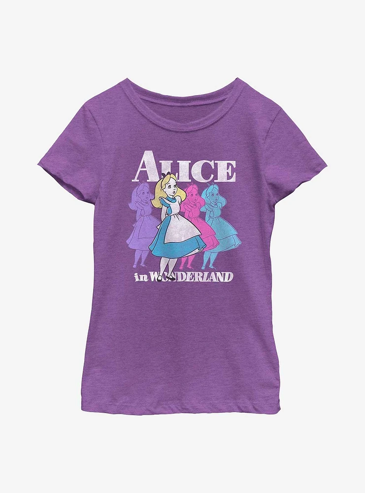 Disney Alice Wonderland Trippy Youth Girls T-Shirt