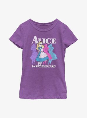 Disney Alice Wonderland Trippy Youth Girls T-Shirt