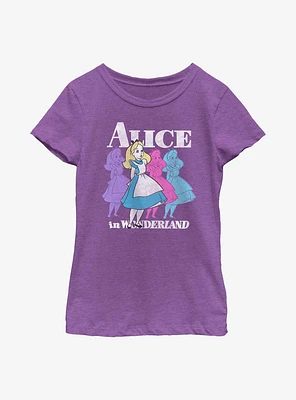 Disney Alice Wonderland Trippy Youth Girls T-Shirt