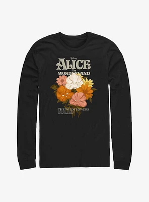 Disney Alice Wonderland Flower Bouquet Long-Sleeve T-Shirt