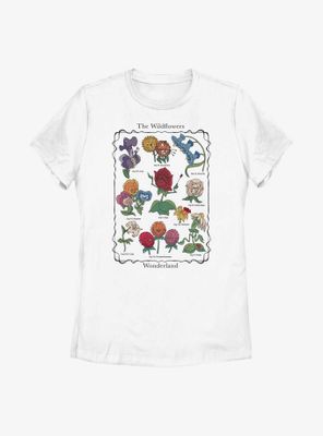 Disney Alice Wonderland Flowers Womens T-Shirt