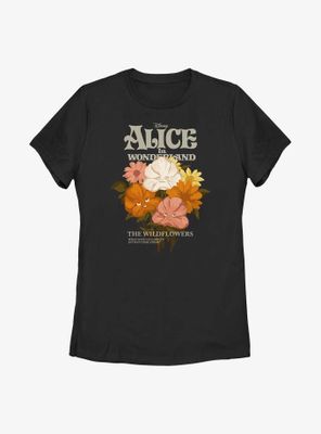 Disney Alice Wonderland Flower Bouquet Womens T-Shirt