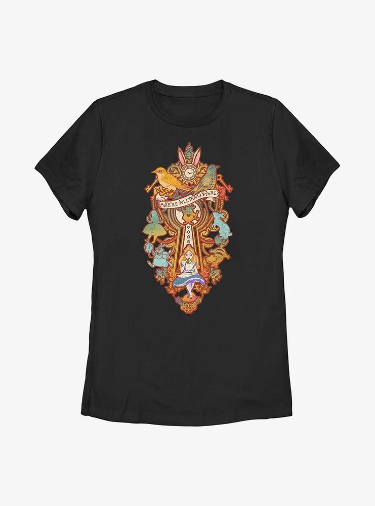 Disney Alice Wonderland Madness Womens T-Shirt