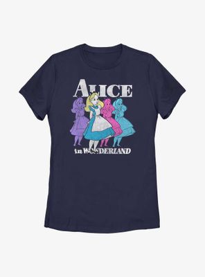 Disney Alice Wonderland Trippy Womens T-Shirt