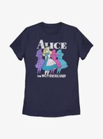 Disney Alice Wonderland Trippy Womens T-Shirt