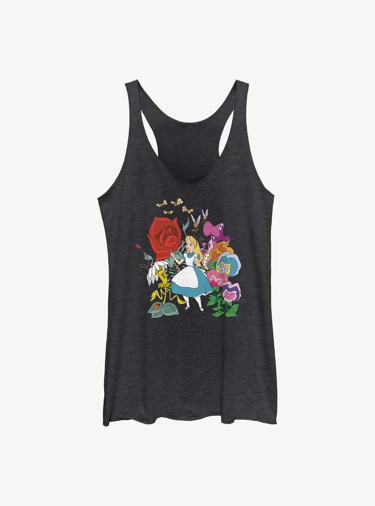 Disney Alice Wonderland Flower Afternoon Womens Tank Top