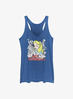 Disney Alice Wonderland Group Womens Tank Top