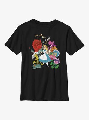Disney Alice Wonderland Flower Afternoon Youth T-Shirt