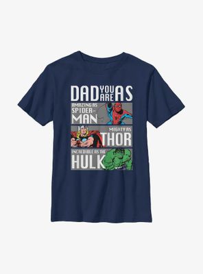 Marvel Dad Hero Qualities Youth T-Shirt
