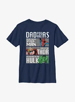 Marvel Dad Hero Qualities Youth T-Shirt