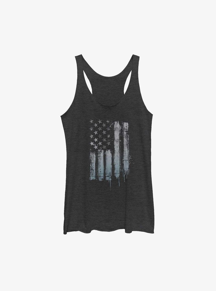 Rustic American Flag Womens Tank Top