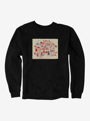 Kubo and the Two Strings Map Layout Sweatshirt