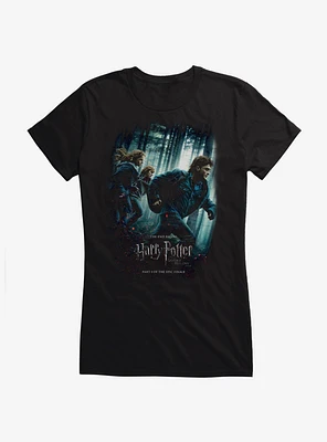 Harry Potter Deathly Hallows Part Movie Poster Girls T-Shirt