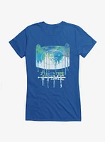 Adventure Time Finn Watercolors Drip Girls T-Shirt