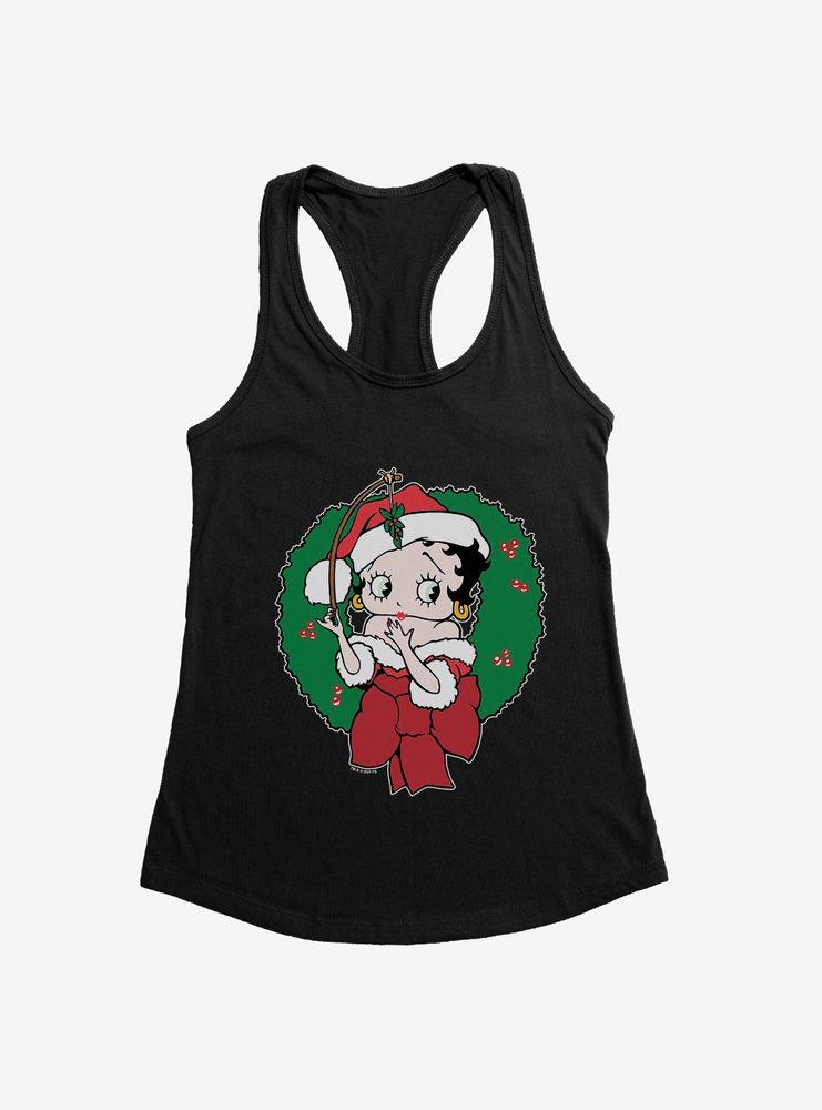 Betty Boop Mistletoe Womens Tank Top