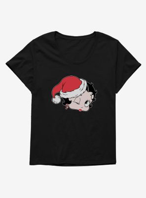 Betty Boop Christmas Kiss Womens T-Shirt Plus