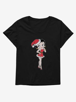 Betty Boop Santa Womens T-Shirt Plus