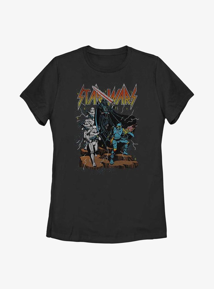 Star Wars Metal Band Logo Womens T-Shirt