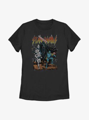 Star Wars Metal Band Logo Womens T-Shirt