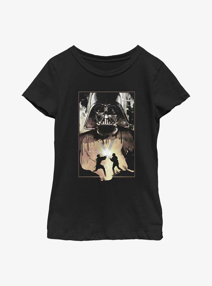Star Wars Darth Vader Lightsaber Battle Youth Girls T-Shirt