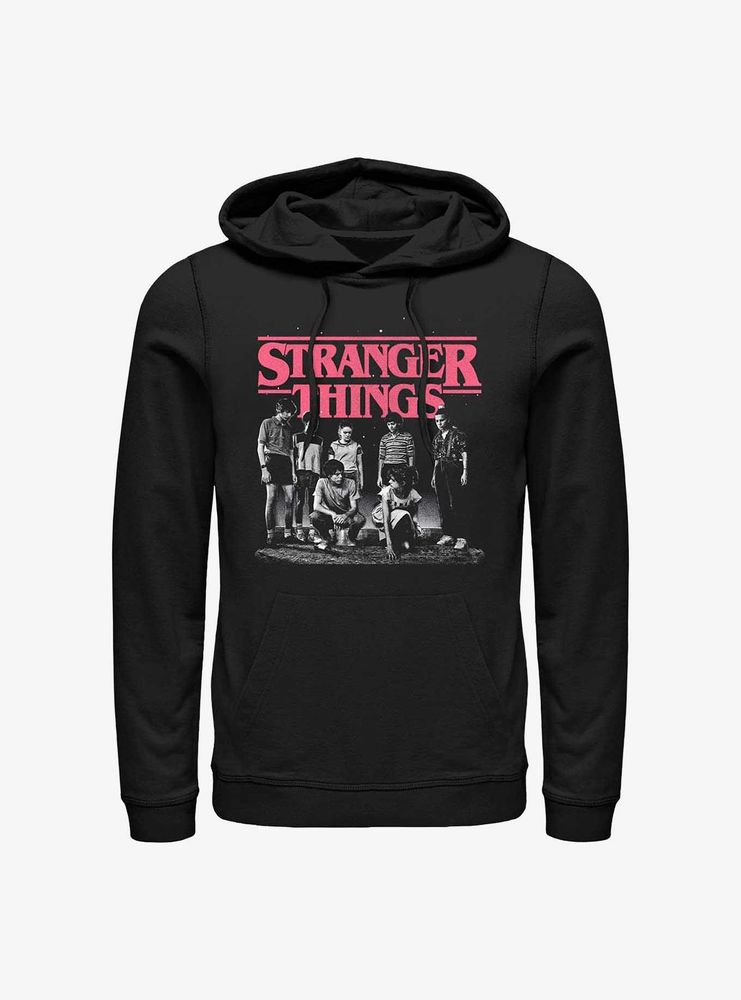 Stranger Things Monochrome Characters Hoodie