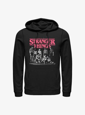 Stranger Things Monochrome Characters Hoodie