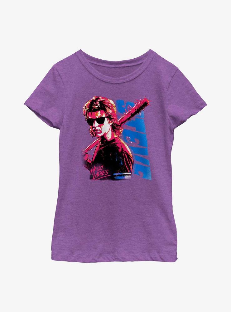 Stranger Things Hello Ladies Steve Youth Girls T-Shirt