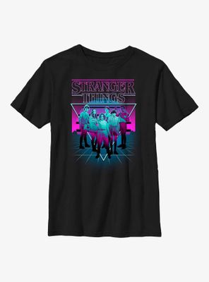 Stranger Things Neon Color Group Youth T-Shirt