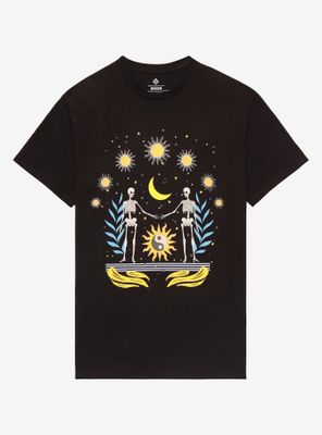 Skeleton Celestial Boyfriend Fit Girls T-Shirt