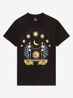 Skeleton Celestial Boyfriend Fit Girls T-Shirt