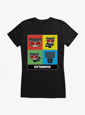 DC Comics Batman Chibi Catwoman Squares Girls T-Shirt
