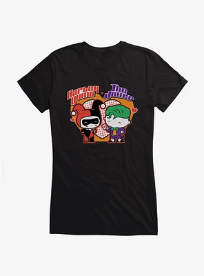 DC Comics Batman Chibi Harley Quinn And The Joker Girls T-Shirt