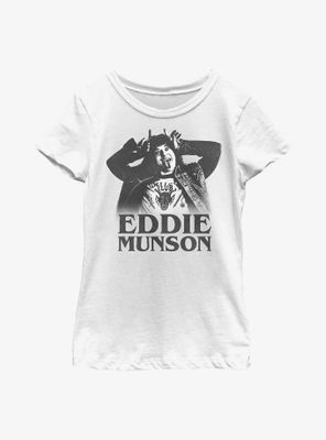 Stranger Things Eddie Munson Horns Youth Girls T-Shirt
