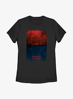 Stranger Things Creel House Upside Down Womens T-Shirt