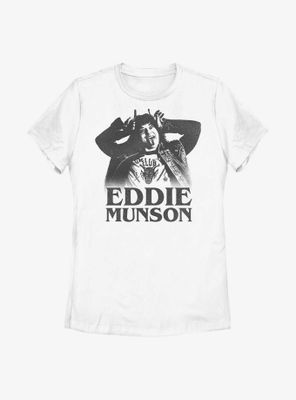 Stranger Things Eddie Munson Horns Womens T-Shirt