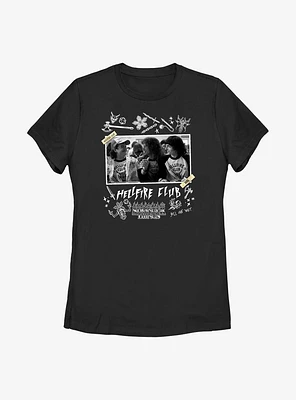Stranger Things Hellfire Club Scrapbook Womens T-Shirt