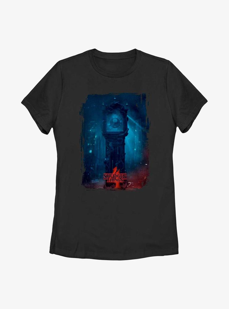 Stranger Things Vecna Clock Poster Womens T-Shirt