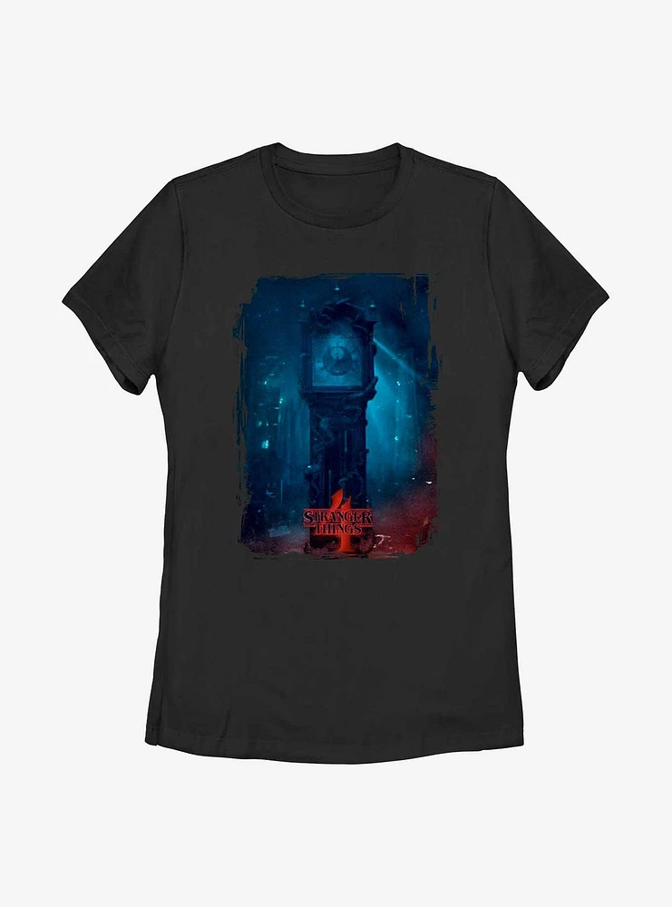 Stranger Things Vecna Clock Poster Womens T-Shirt