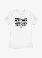 Stranger Things Weekly Watcher Womens T-Shirt