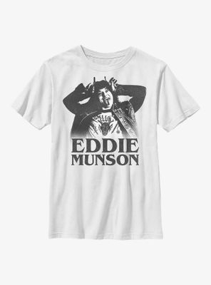 Stranger Things Eddie Munson Horns Youth T-Shirt