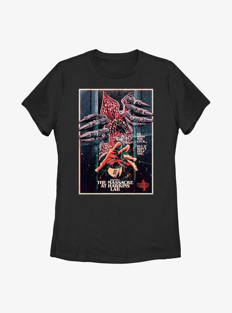 Stranger Things X Butcher Billy The Massacre At Hawkins Lab Womens T-Shirt