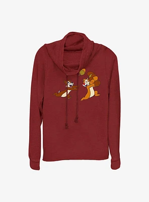 Disney Chip 'n' Dale Acorn Chase Cowl Neck Long-Sleeve Top