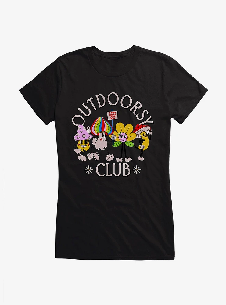 Cottagecore Outdoorsy Club Girls T-Shirt