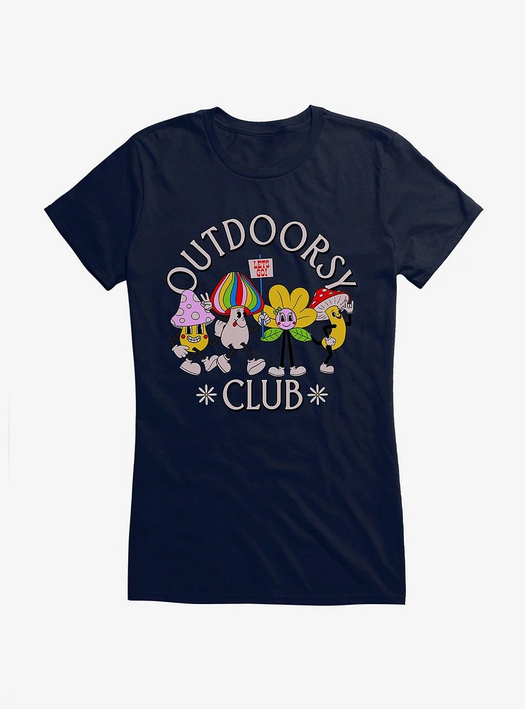 Cottagecore Outdoorsy Club Girls T-Shirt