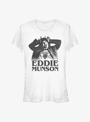 Stranger Things Eddie Munson Horns Girls T-Shirt