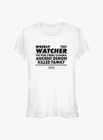 Stranger Things Weekly Watcher Victor Creel Girls T-Shirt